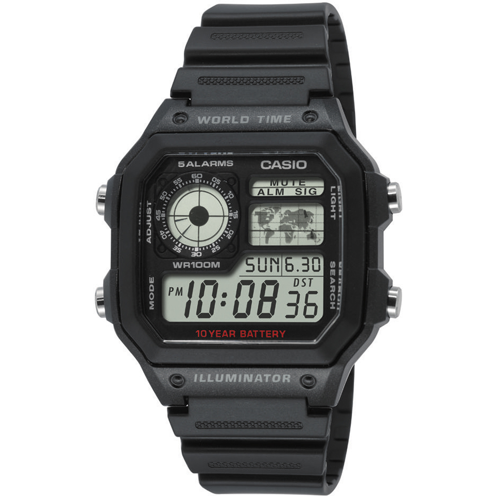 Casio Collection AE-1200WH-1AVEF World Time Uhr
