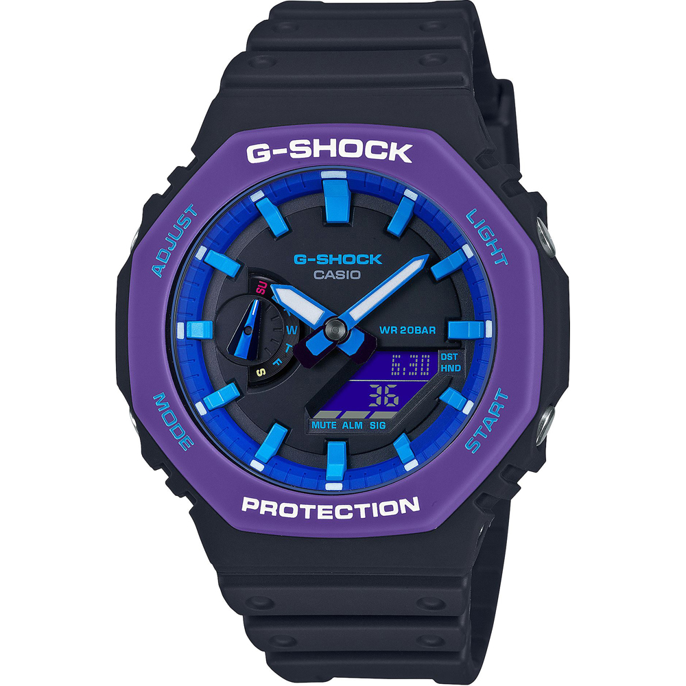 G-Shock Classic Style GA-2100THS-1AER Carbon Core - Throwback 90's Uhr
