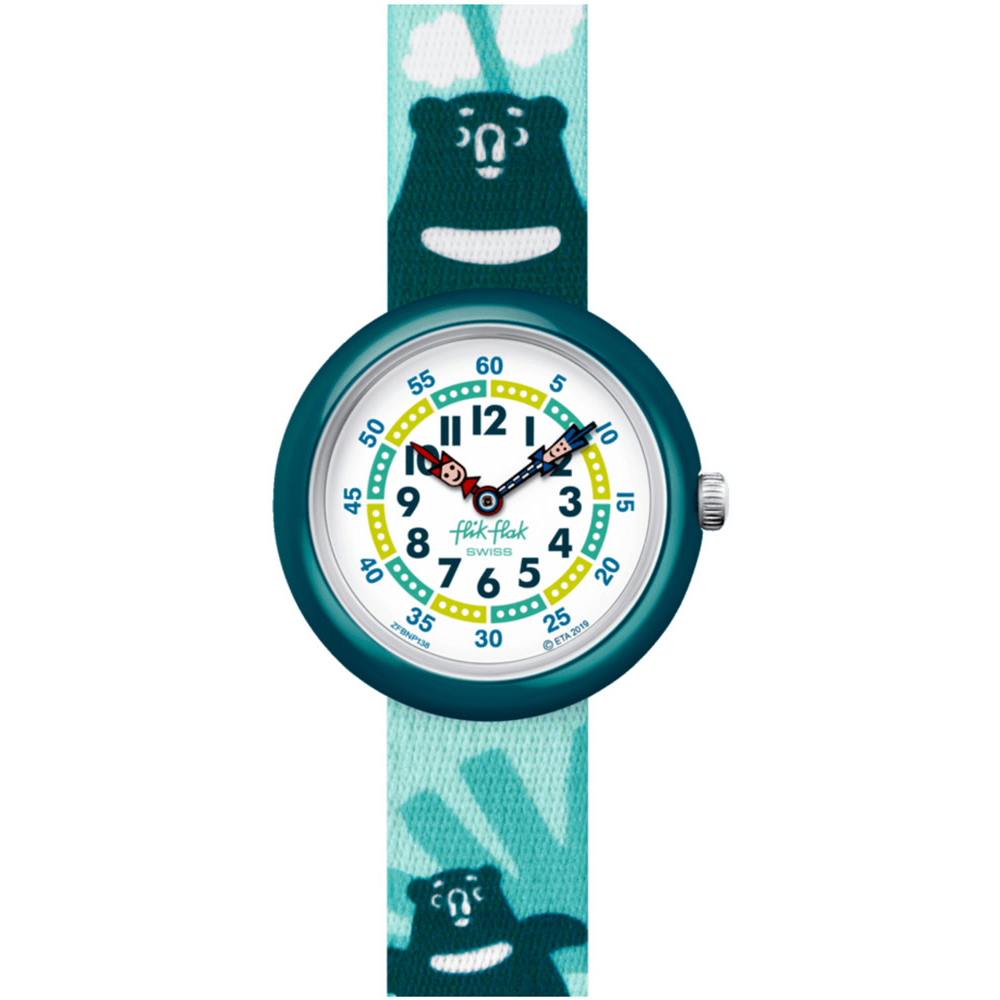 Flik Flak 3+ Story Time FBNP138C Bears Uhr