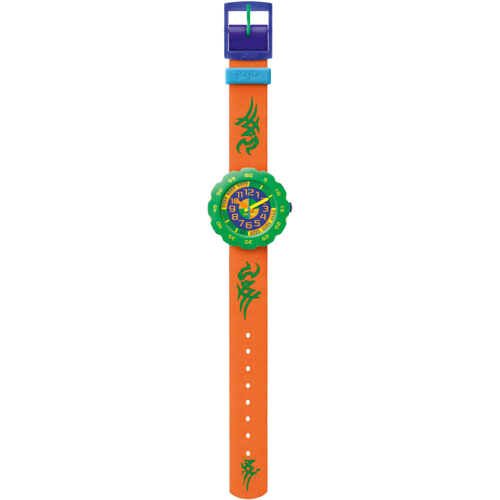Flik Flak 5+ Power Time FPSP002 Pres-Cool Boy in Orange Uhr