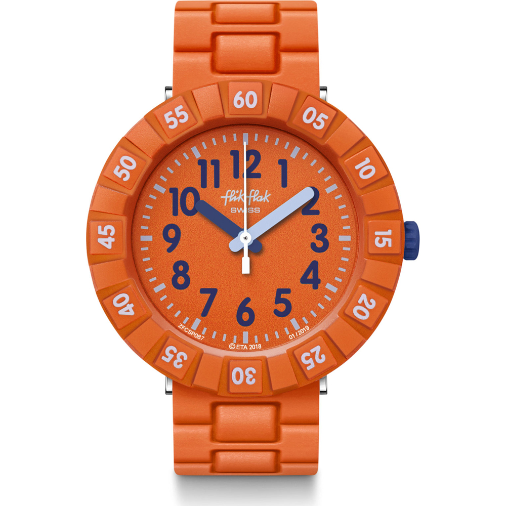 Flik Flak 7+ Power Time FCSP087 Solo Orange Uhr