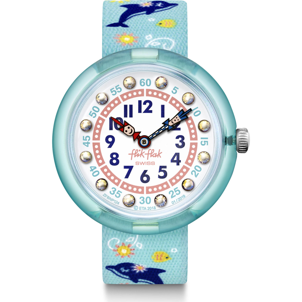 Flik Flak 3+ Story Time FBNP124 Sweet Dolphin Uhr