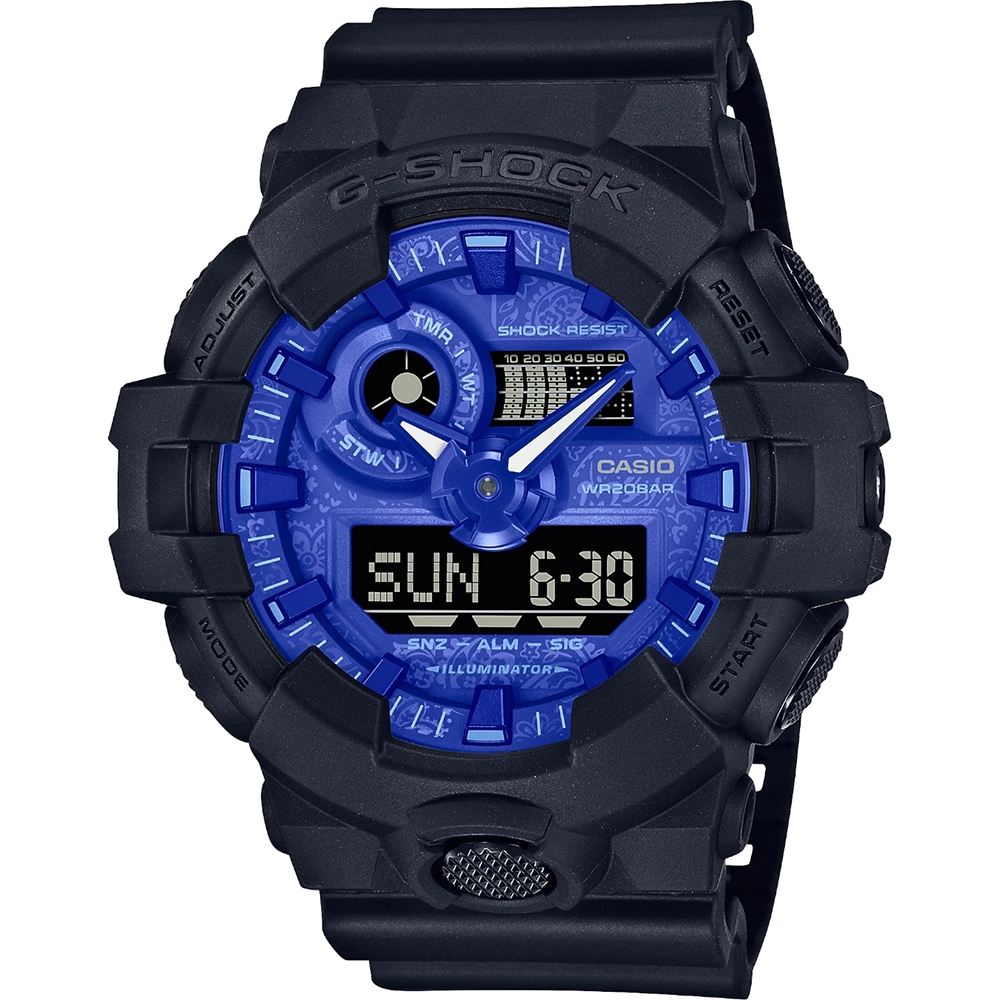 G-Shock Classic Style GA-700BP-1AER Ana-Digi - Blue Paisley Uhr
