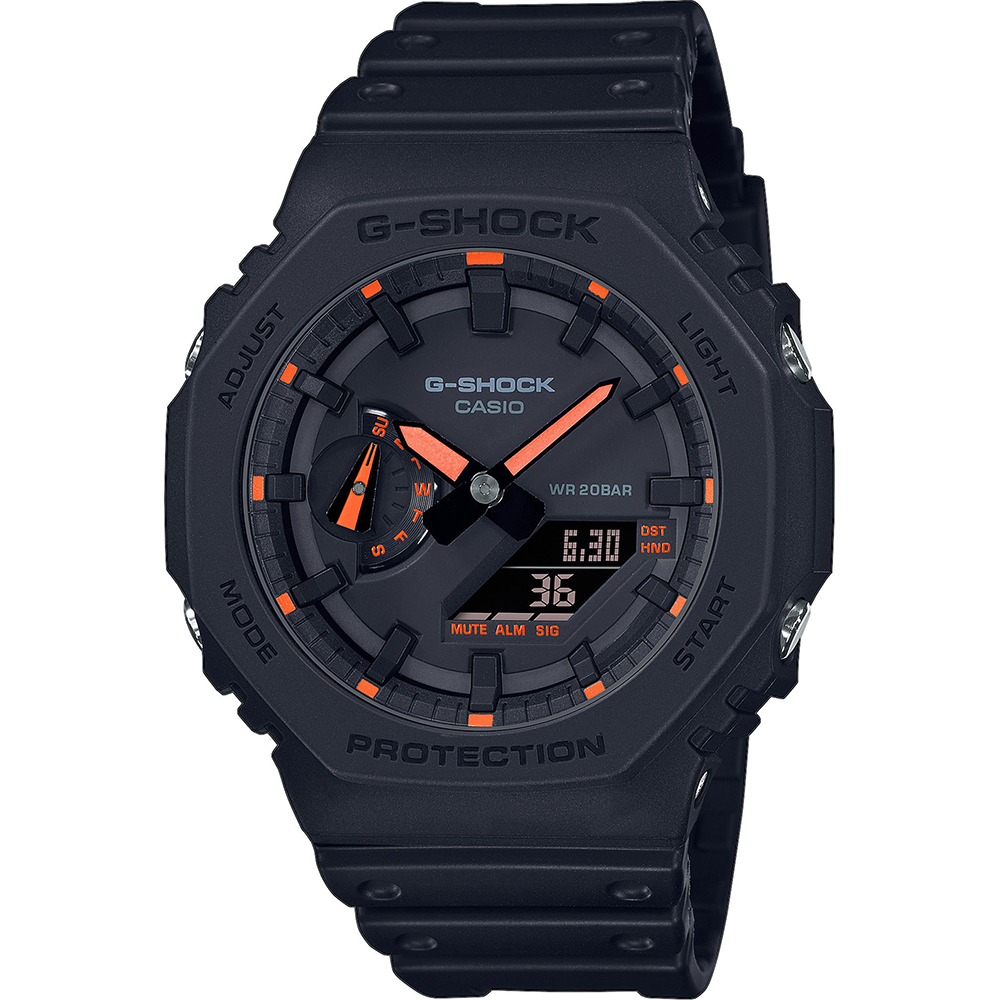 G-Shock Classic Style GA-2100-1A4ER Neon Accent Uhr