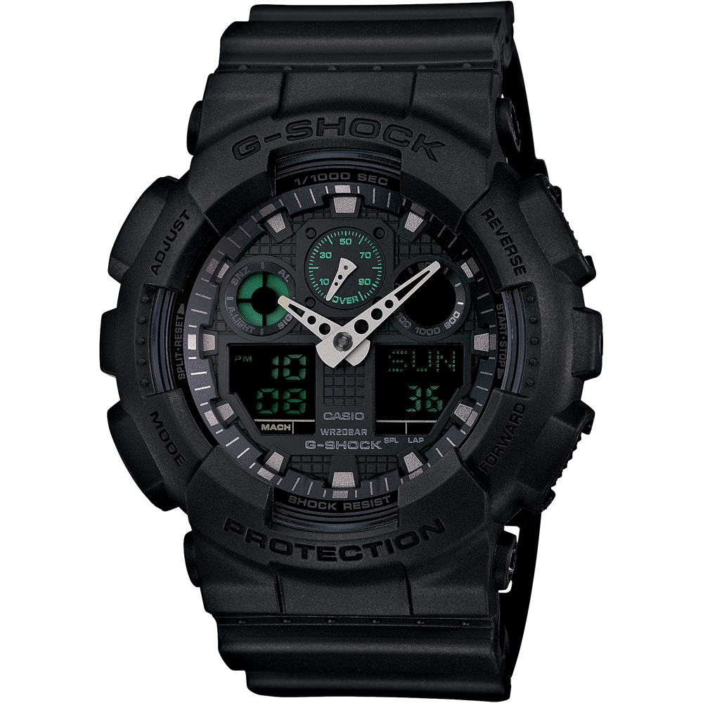 G-Shock Classic Style GA-100MB-1AER Mission Black Uhr