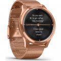 18K Roségold Hybrid-Smartwatch mit verstecktem Touchscreen Frühjahr / Sommer Kollektion Garmin