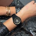 Black and gold ladies quartz watch with star dial Herbst / Winter Kollektion Ice-Watch