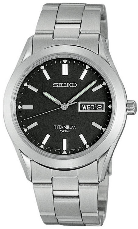 Seiko Watch Time 3 hands Gent Day-Date Titanium SGG599P1