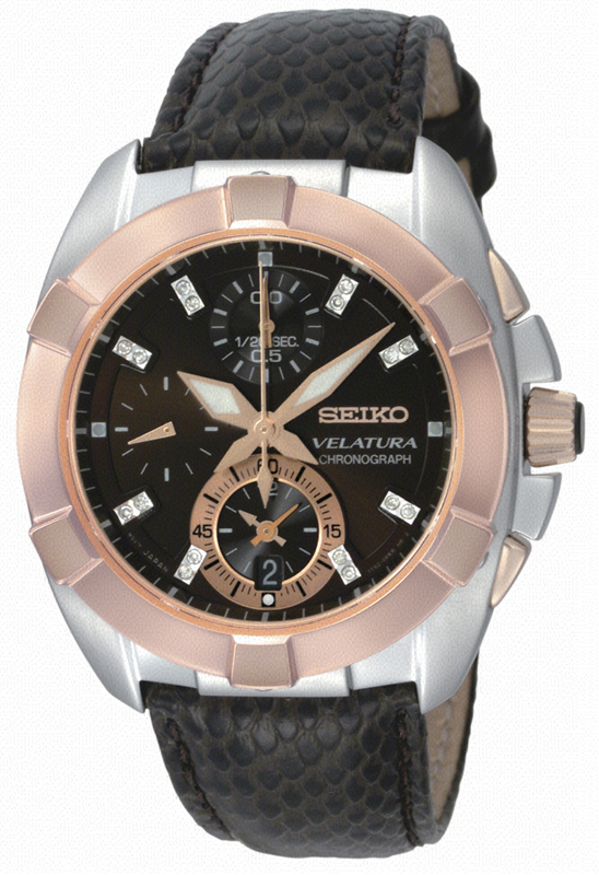 Seiko Watch Time 3 hands SNDZ20P1 Velatura 16 Real Diamonds SNDZ20P1