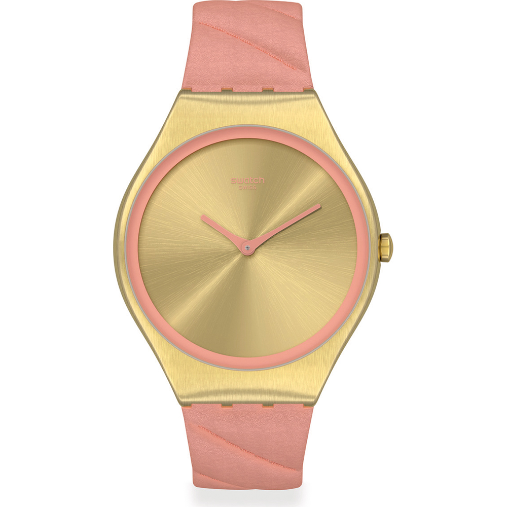 Swatch Skin Irony SYXG114 Blush Quilted Uhr