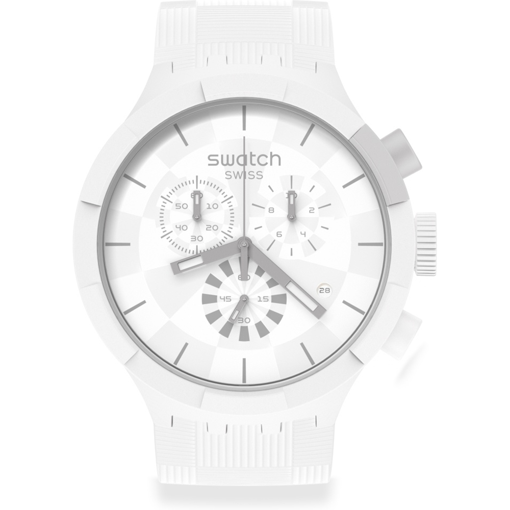 Swatch Big Bold SB02W400 Chequered White Uhr