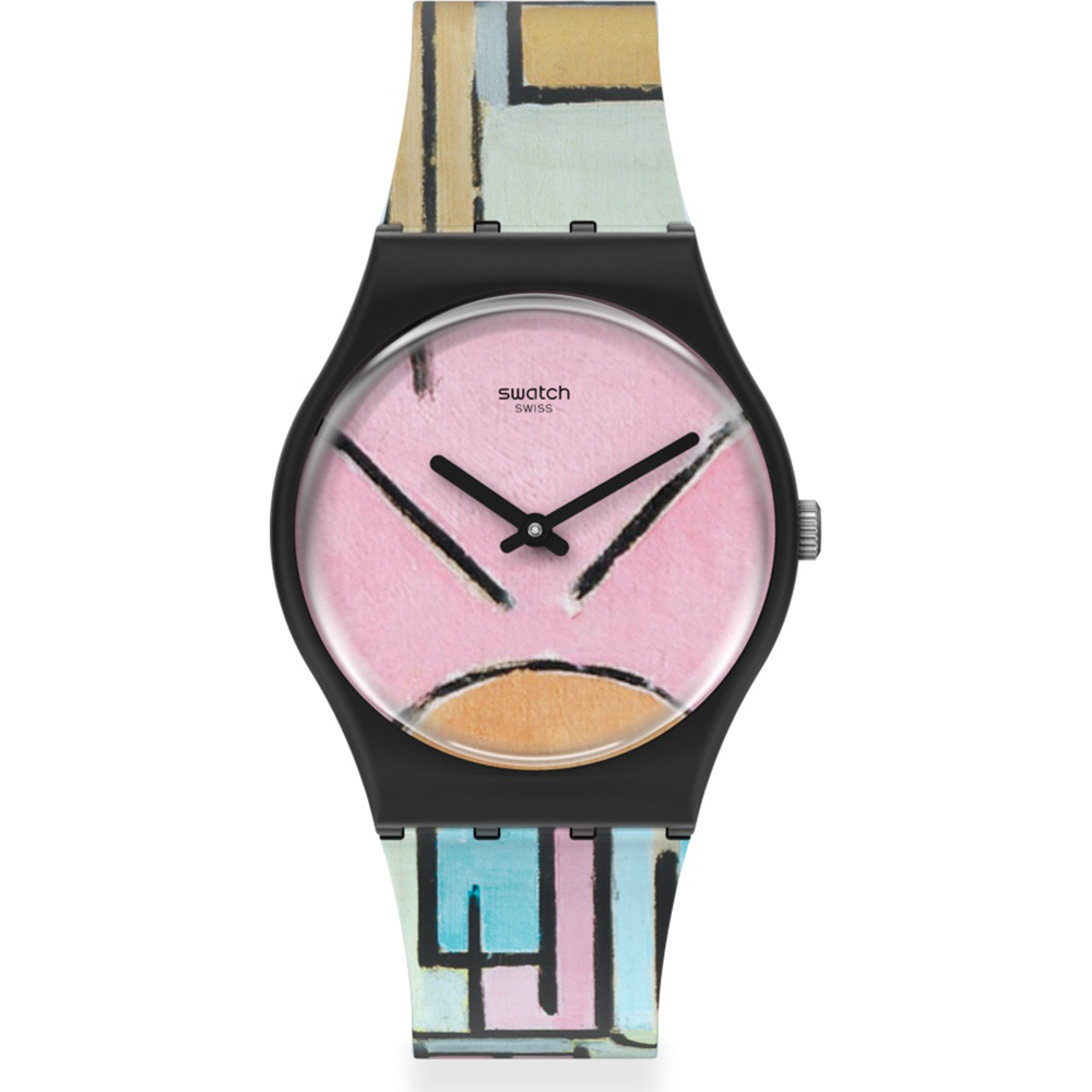 Swatch Standard Gents GZ350 Composition in oval with color planes 1 - by Piet Mondriaan Uhr