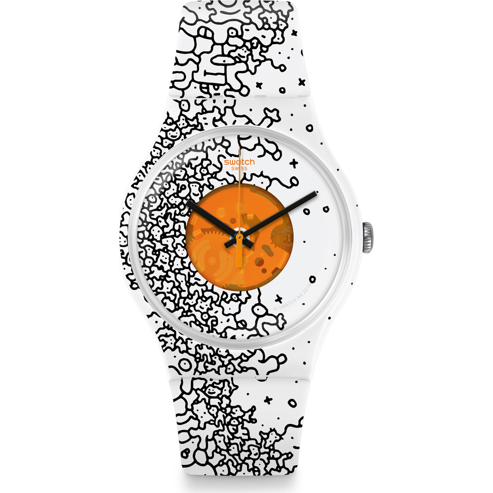 Swatch NewGent SUOW167 Orange Pusher Uhr