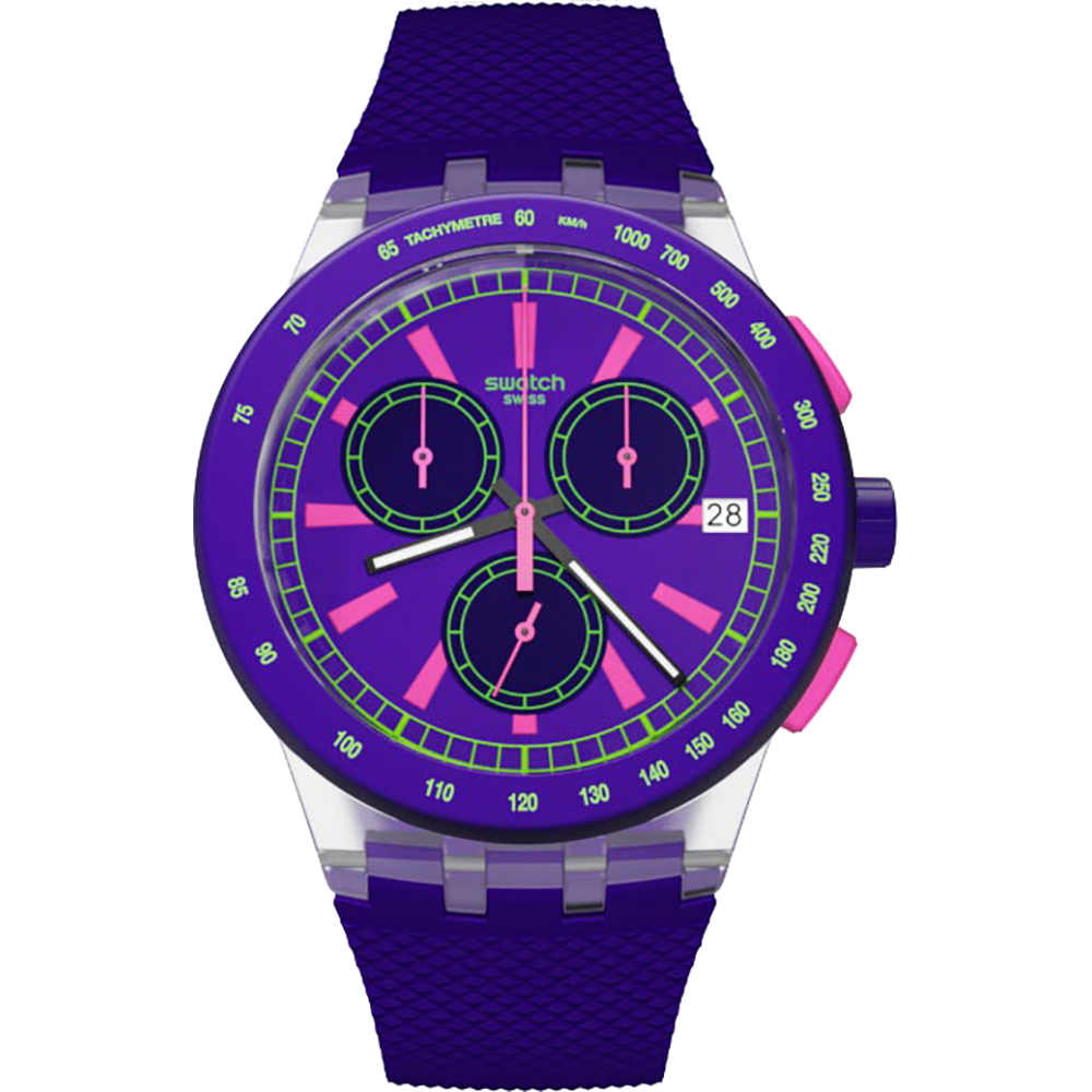 Swatch New Chrono Plastic SUSK400 Purp-Lol Uhr