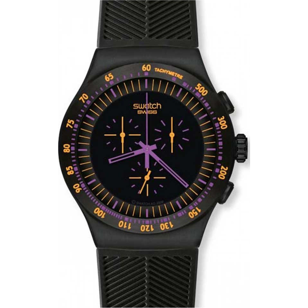 Swatch The Chrono YOB102 Purple In Dark Uhr