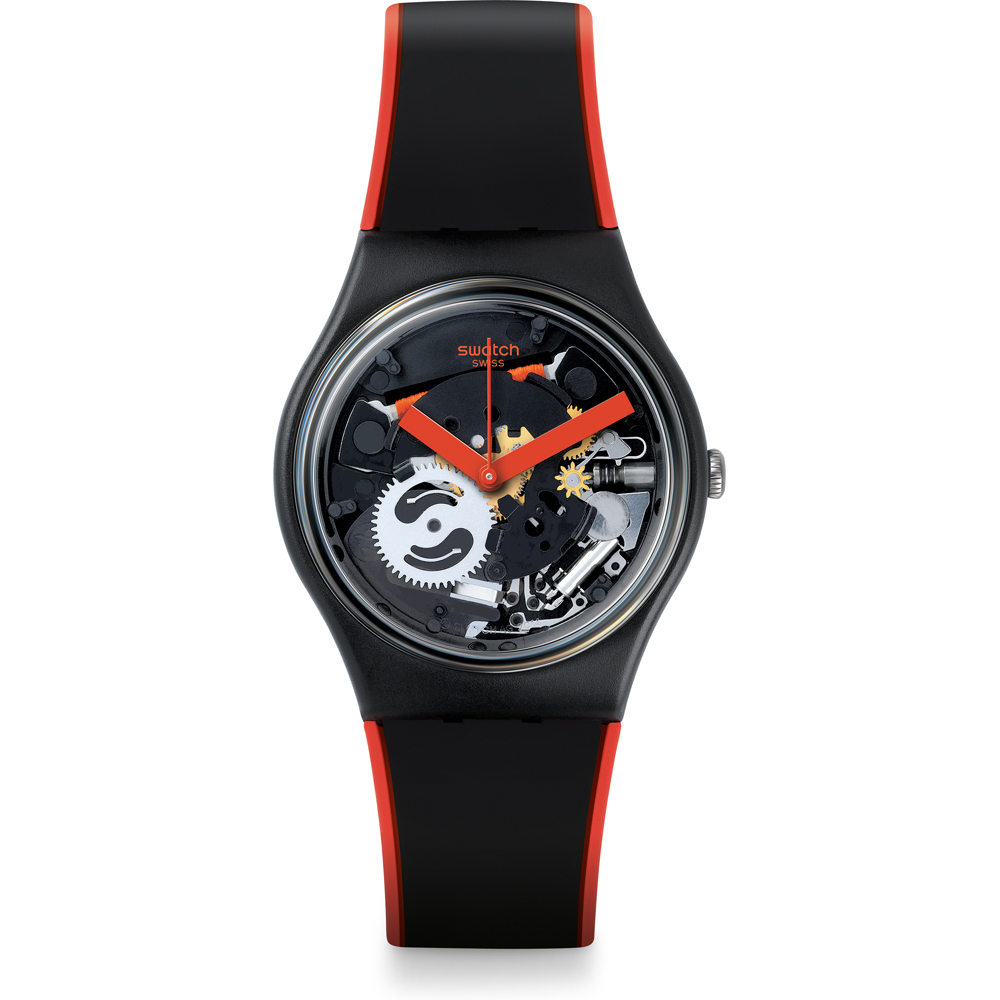 Swatch Standard Gents GB290 Red Frame Uhr