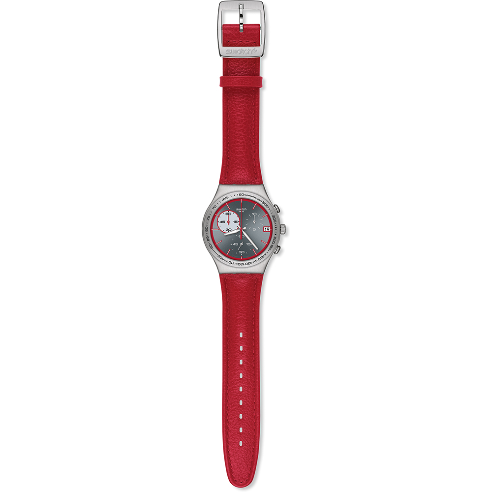 Swatch Watch Irony Chrono Red Wink YCS558