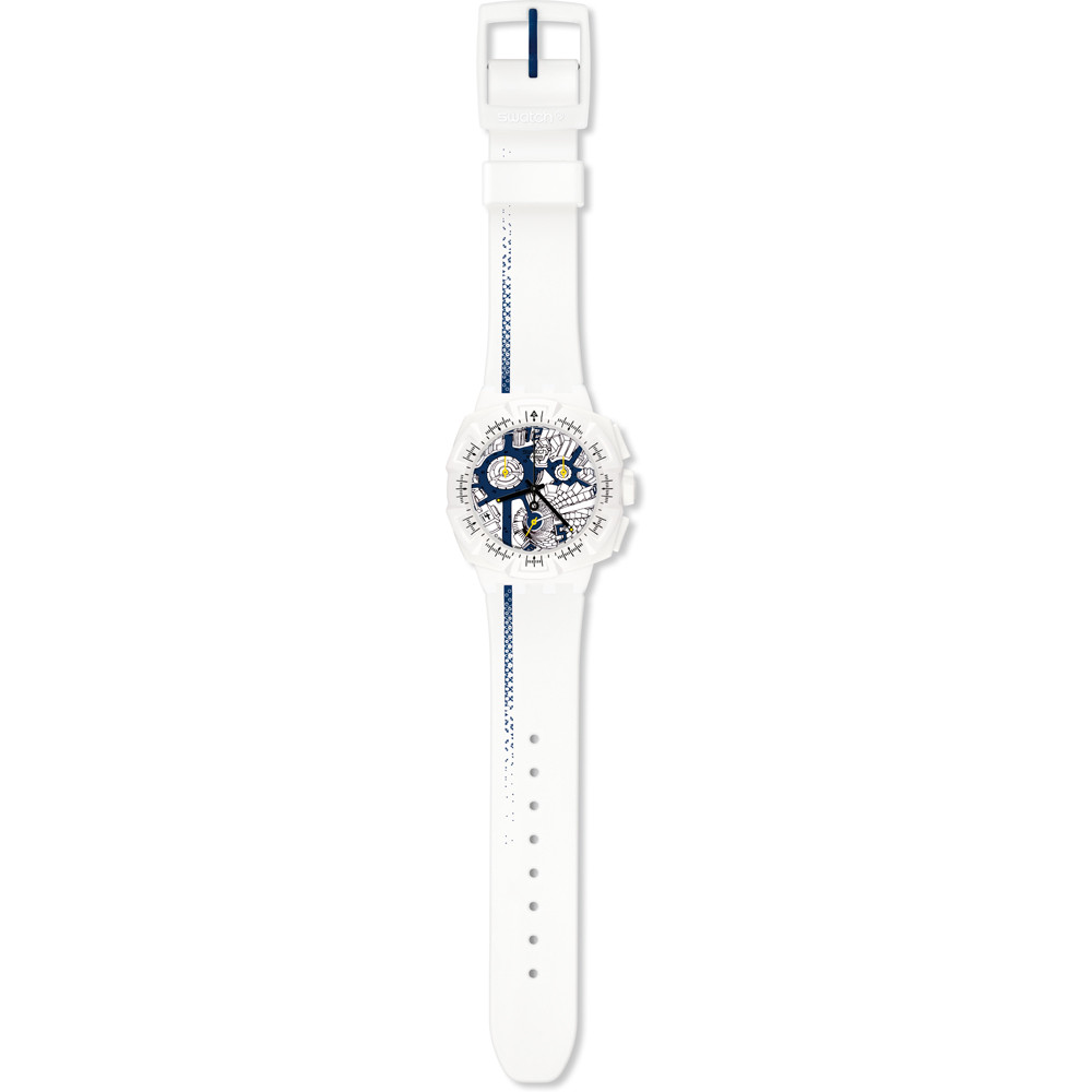 Swatch Chrono Plastic SUIW408 Street Map Blue Uhr