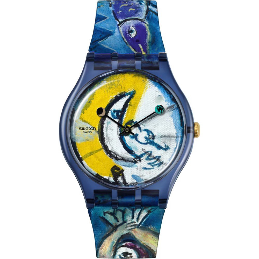 Swatch NewGent SUOZ365 Chagall's Blue Circus Uhr