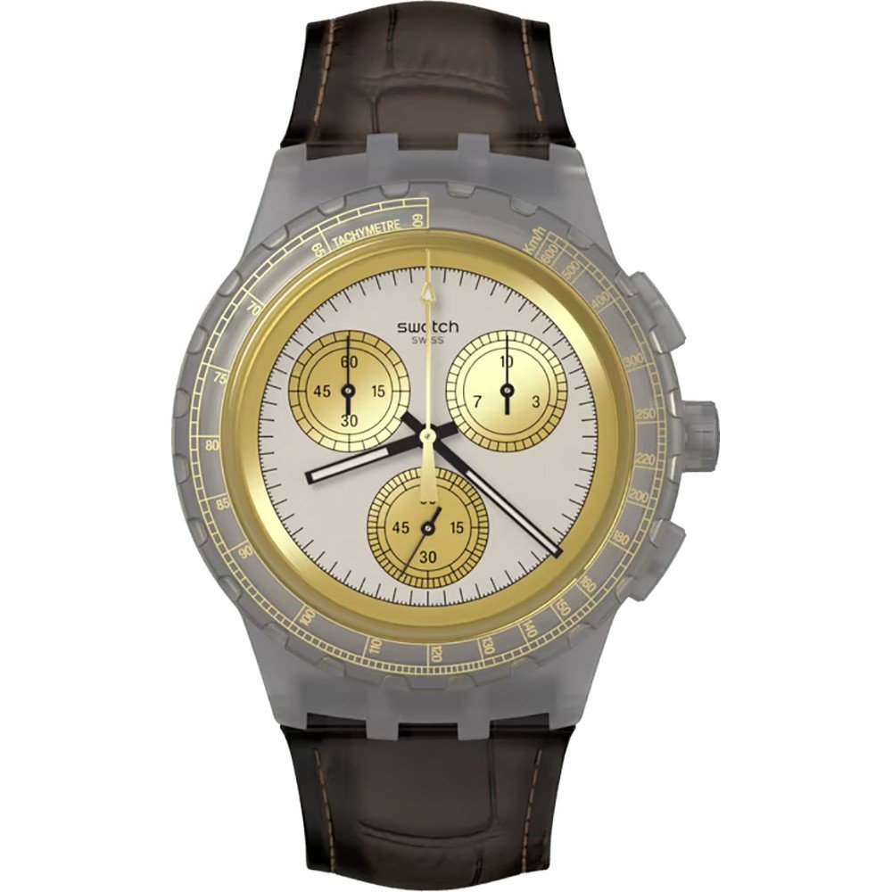 Swatch New Chrono Plastic SUSM100 Golden Radiance Uhr