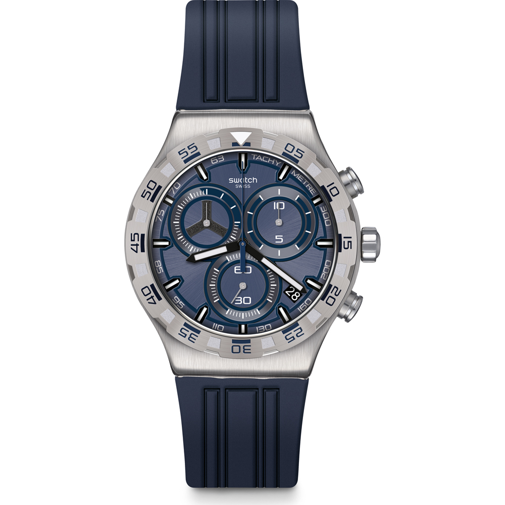 Swatch Irony - Chrono New YVS473 Teckno Blue Uhr