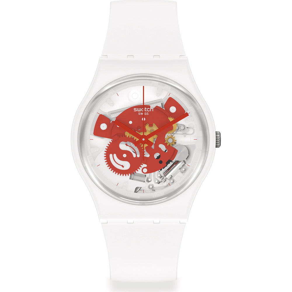 Swatch Standard Gents SO31W104 Time to red small Uhr