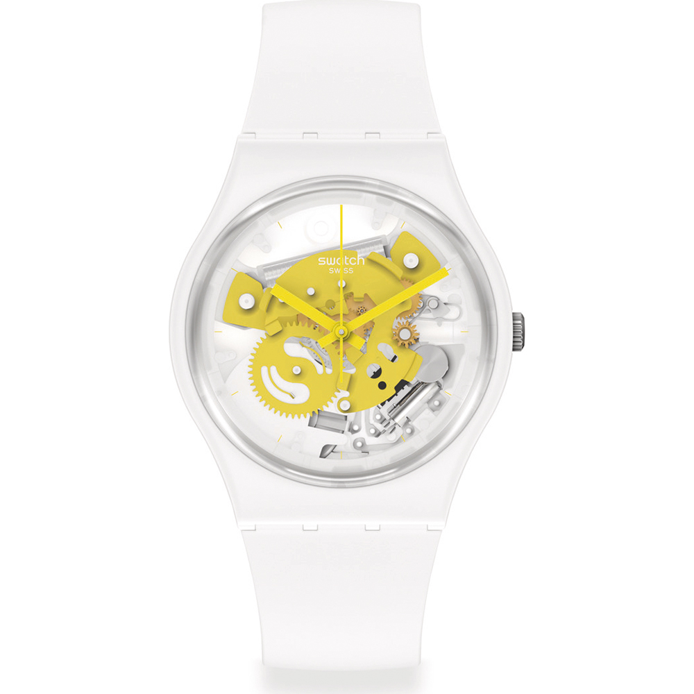 Swatch Standard Gents SO31W105 Time to yellow small Uhr