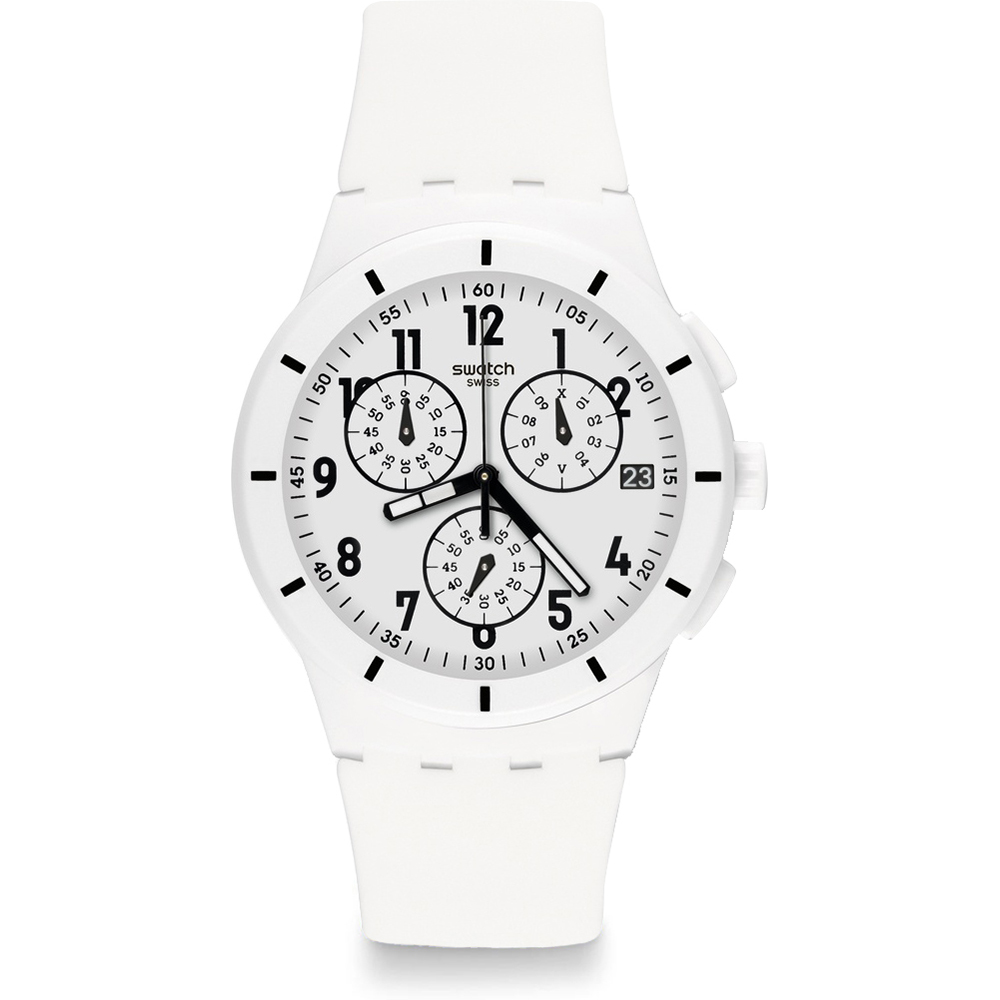 Swatch New Chrono Plastic SUSW402 Twice Again White Uhr