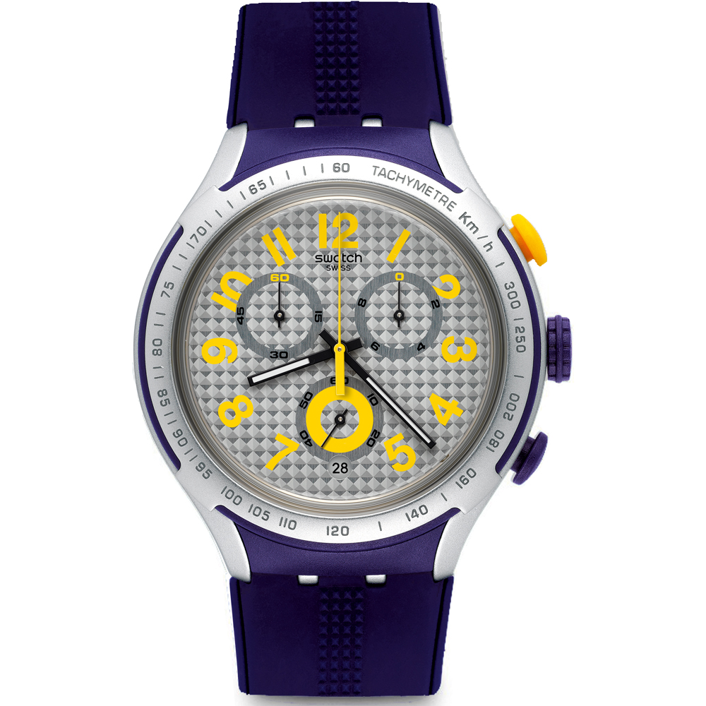 Swatch XLite Chrono YYS4014 Yellow Pusher Uhr