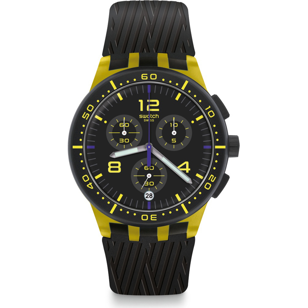 Swatch New Chrono Plastic SUSJ403 Yellow Tire Uhr